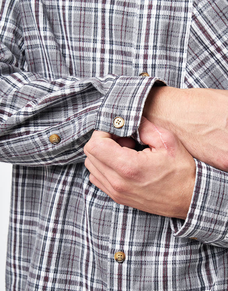 Route One Ballard L/S Shirt - Charcoal Check