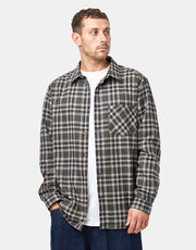 Route One Ballard L/S Shirt - Black Check