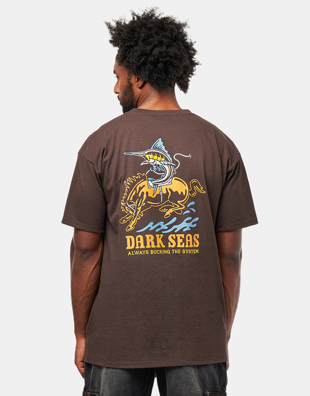 Dark Seas Buck The System T-Shirt - Java Brown
