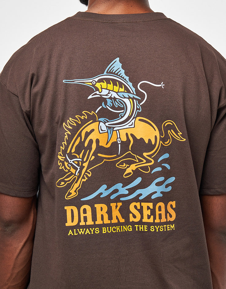 Dark Seas Buck The System T-Shirt - Java Brown