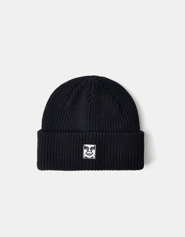 Obey Mid Icon Patch Cuff Beanie - Black