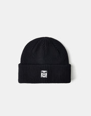 Obey Mid Icon Patch Cuff Beanie - Black