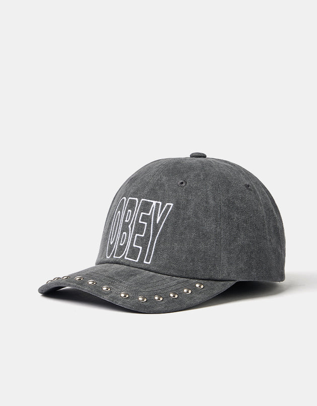Obey Pigment Anti 6 Panel Velcro Back Cap - Pigment Black