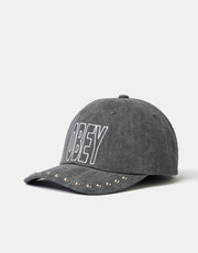 Obey Pigment Anti 6 Panel Velcro Back Cap - Pigment Black