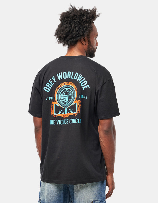 Obey Vicious Circle T-Shirt - Black