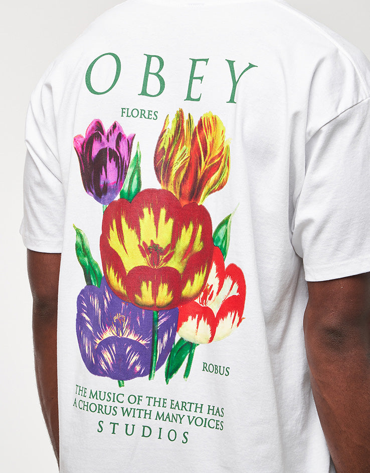 Obey Flores Robus T-Shirt - White