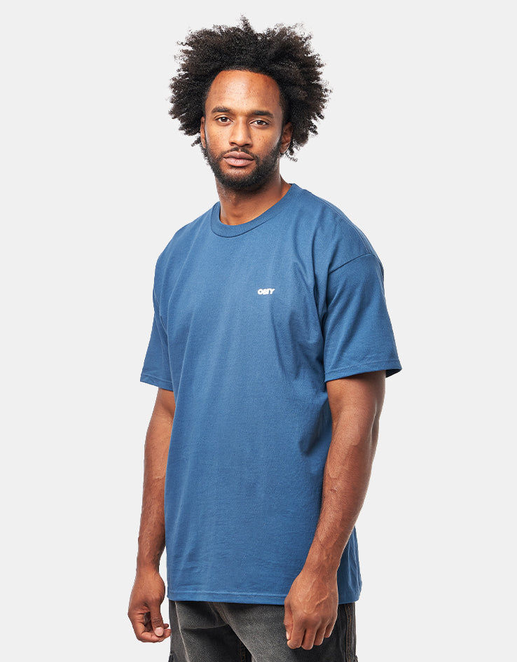 Obey Resistance Skull T-Shirt - Harbor Blue