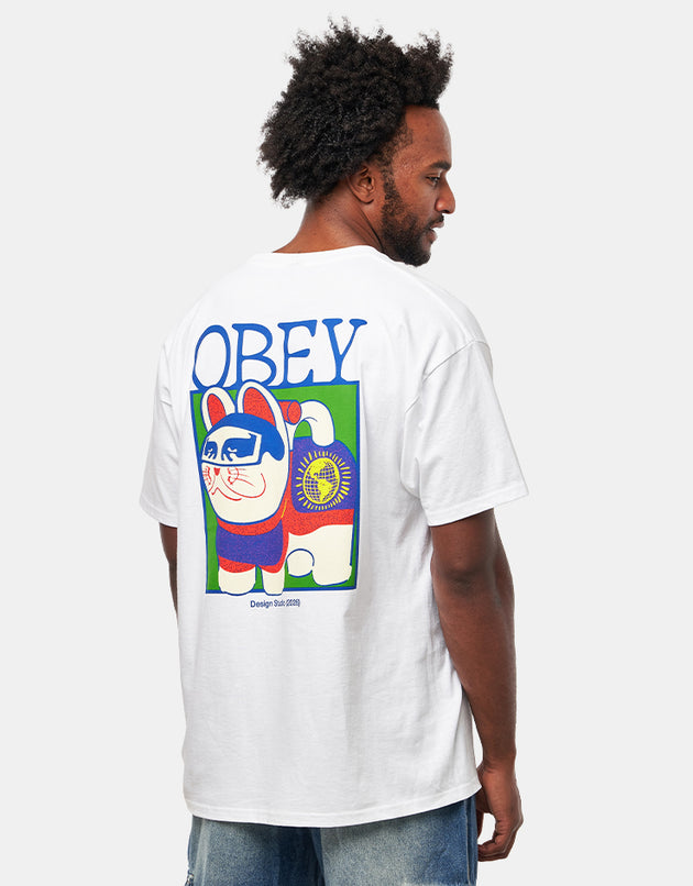 Obey Lucky Cat T-Shirt - White