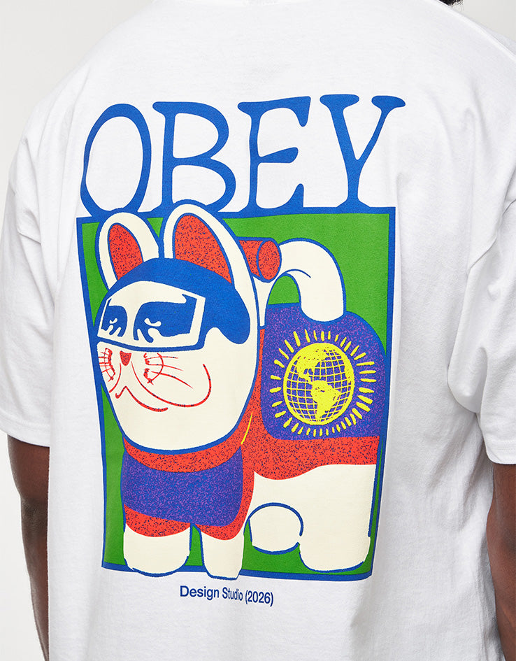 Obey Lucky Cat T-Shirt - White