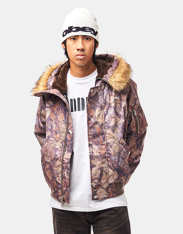 Obey N-2B Short Parka - Fence Camo