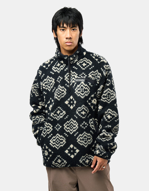 Columbia Rugged Ridge™ High Pile Half Zip Fleece - Black Checked Out/Black