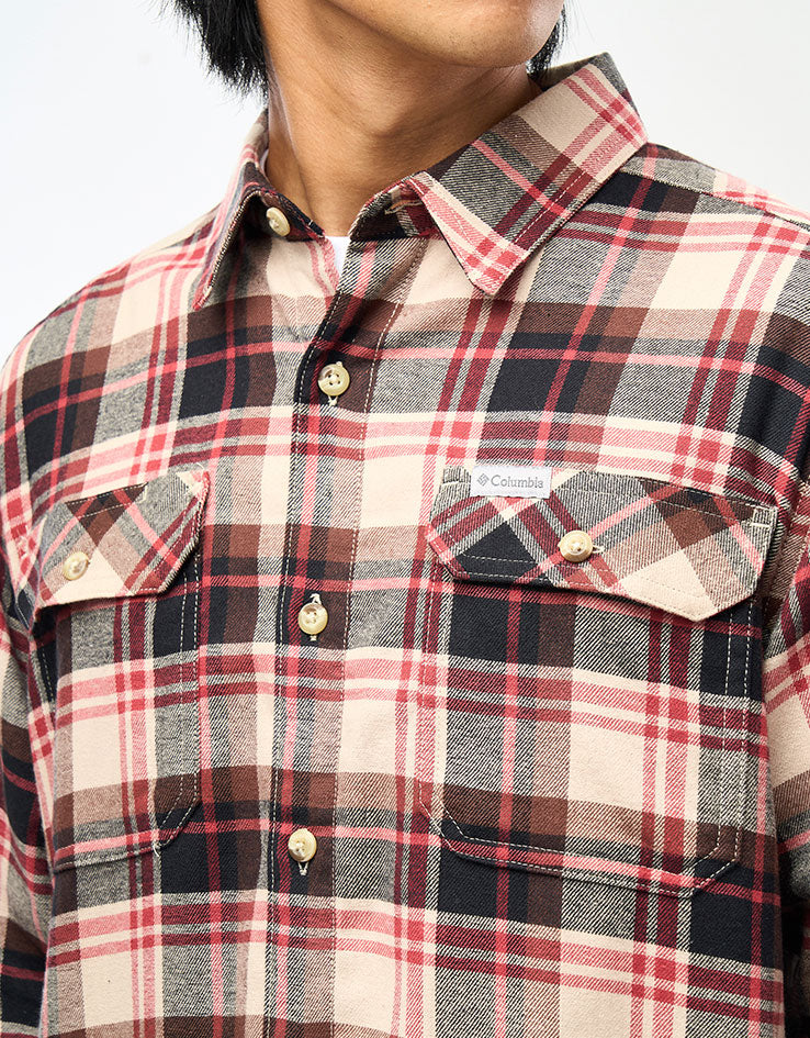 Columbia Flare Gun™ Stretch L/S Flannel Shirt - Ancient Fossil/Dispersed Plaid