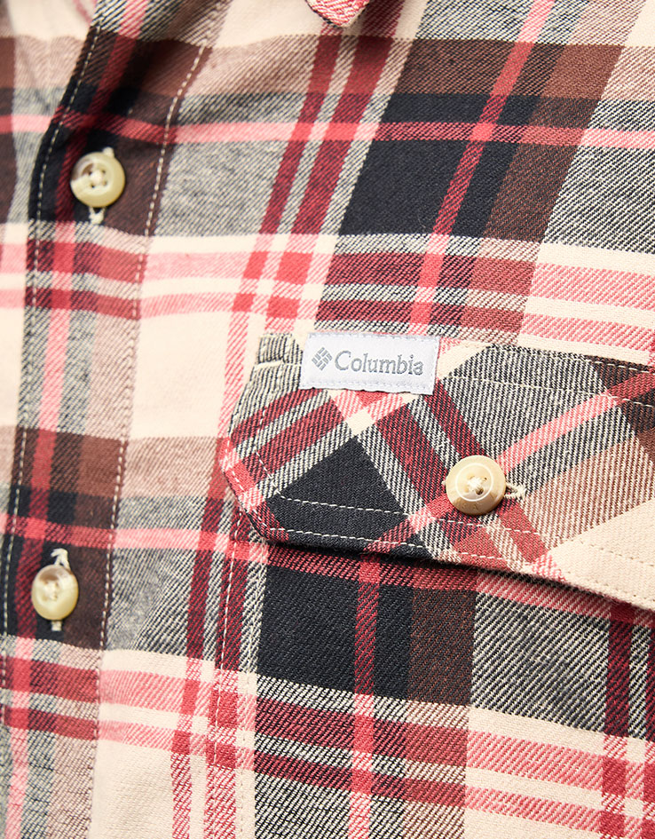 Columbia Flare Gun™ Stretch L/S Flannel Shirt - Ancient Fossil/Dispersed Plaid