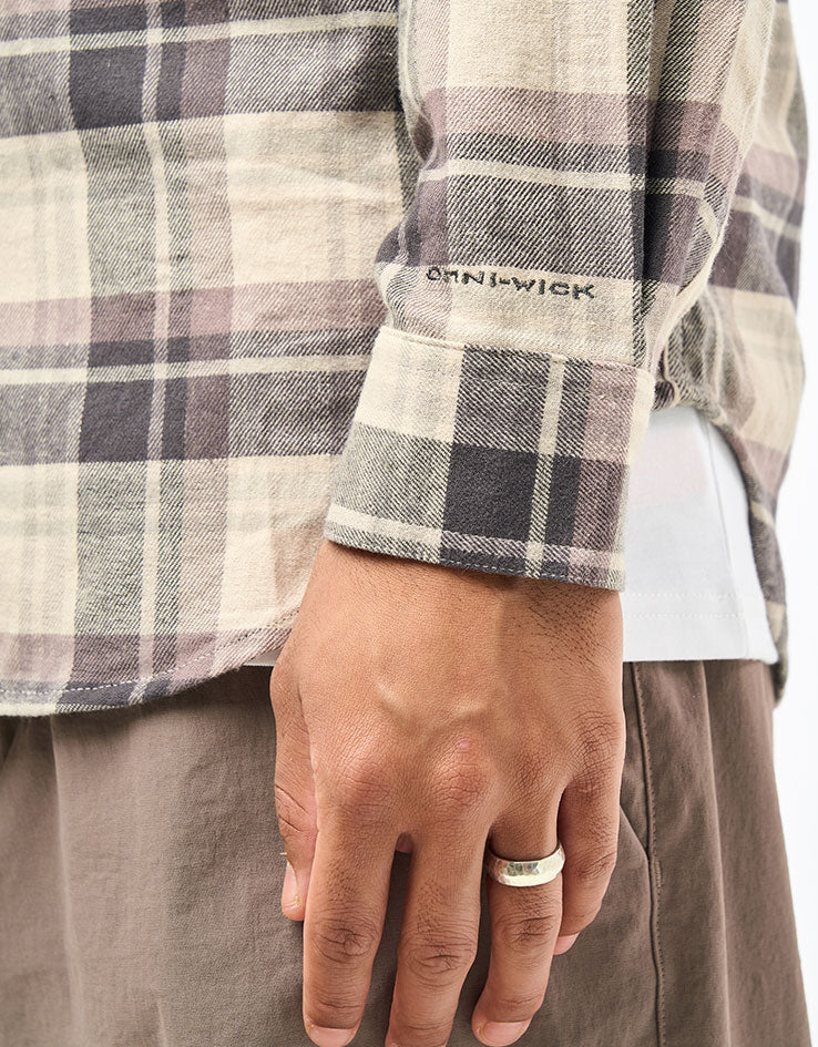 Columbia Flare Gun™ Stretch L/S Flannel Shirt - Dark Stone/Dispersed Plaid