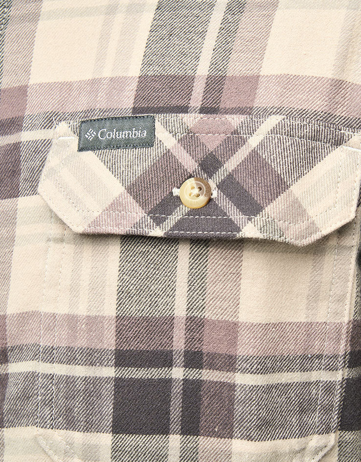 Columbia Flare Gun™ Stretch L/S Flannel Shirt - Dark Stone/Dispersed Plaid