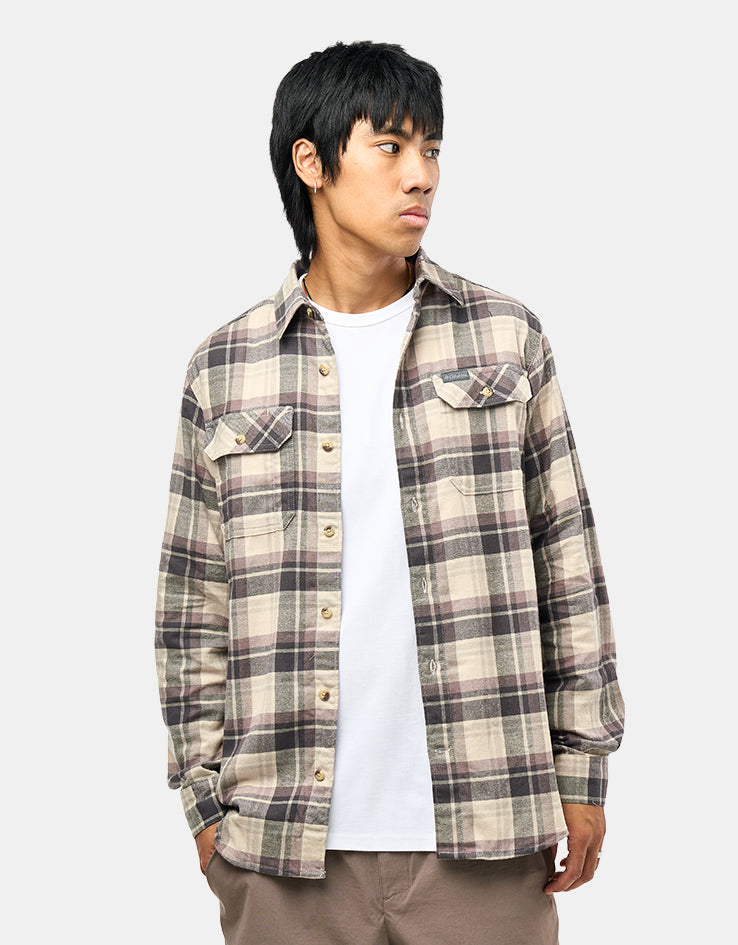 Columbia Flare Gun™ Stretch L/S Flannel Shirt - Dark Stone/Dispersed Plaid