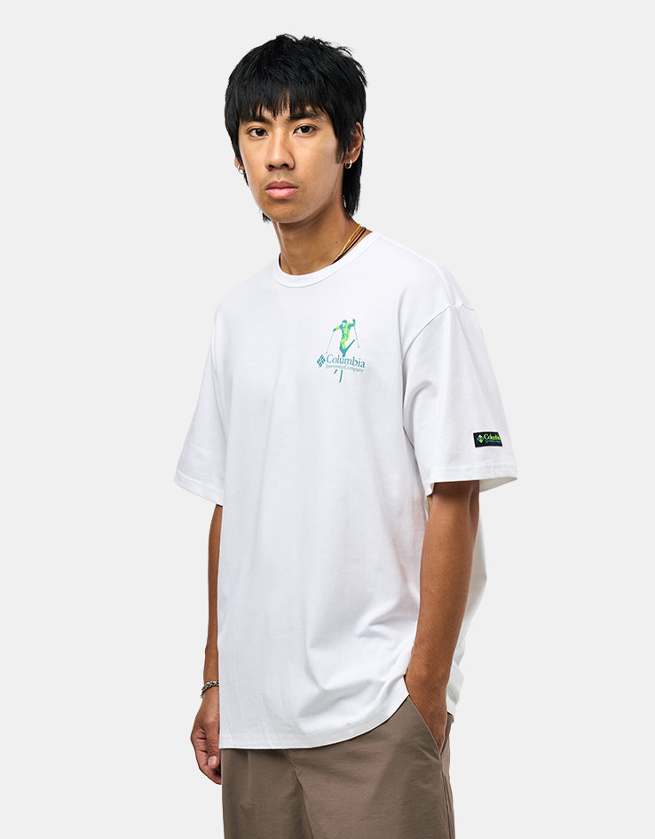 Columbia CSC™ Heavyweight Back Graphic T-Shirt - White Slick Slope Skier