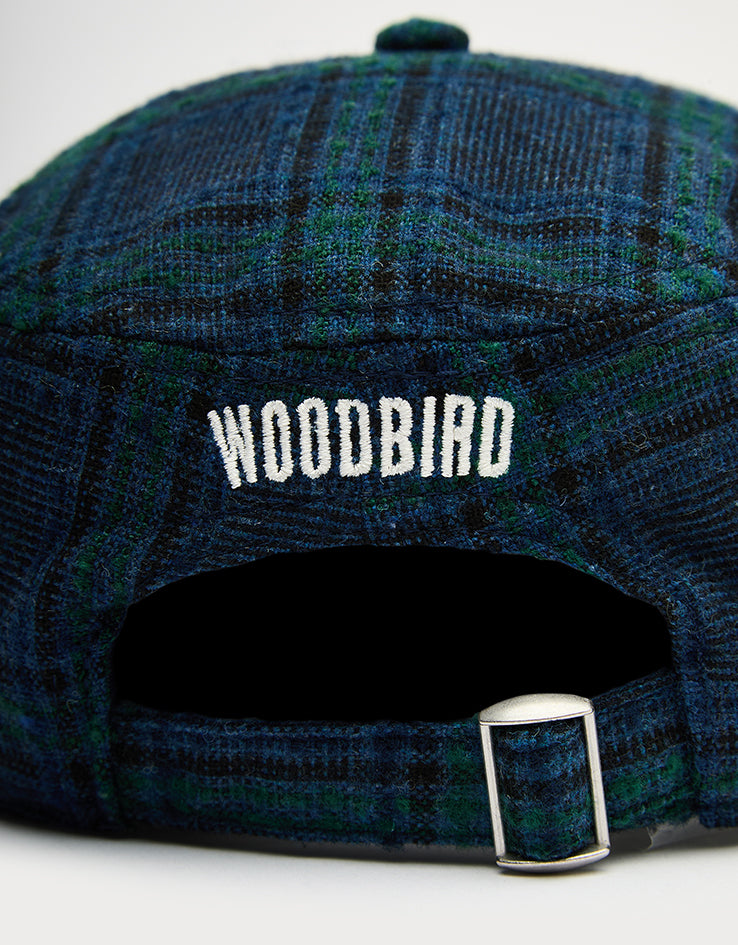 Woodbird Yin Check Pillbox Cap - Blue/Green