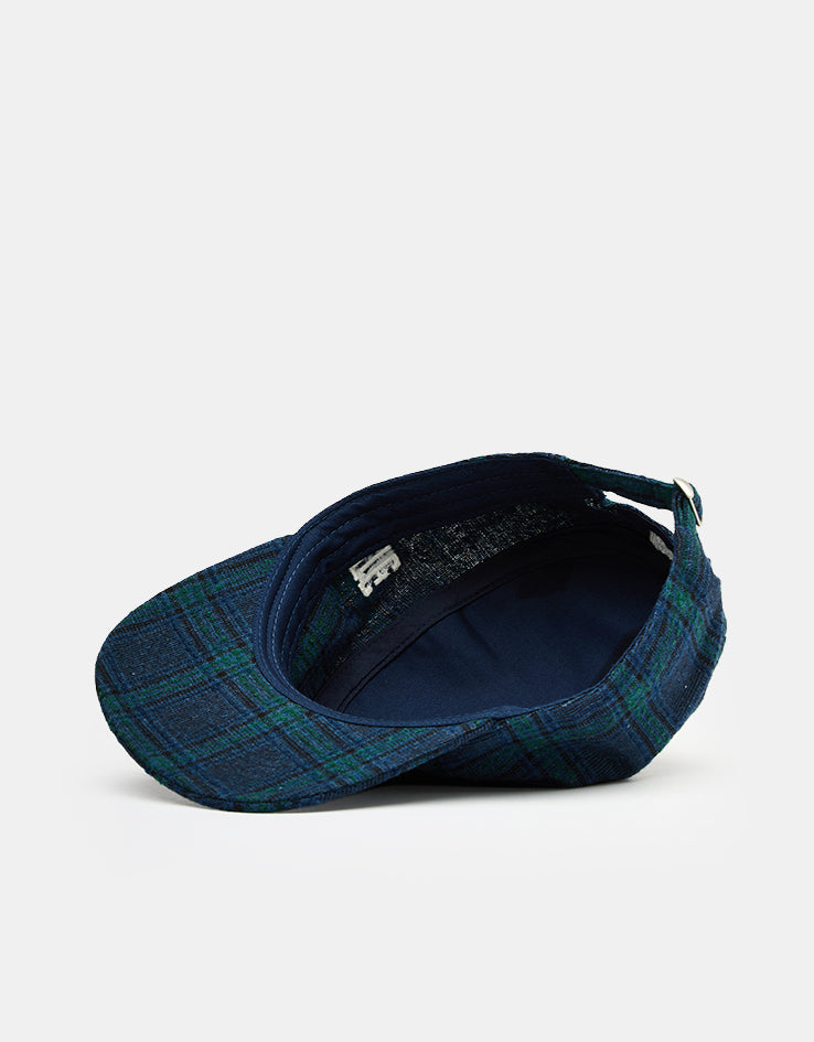 Woodbird Yin Check Pillbox Cap - Blue/Green