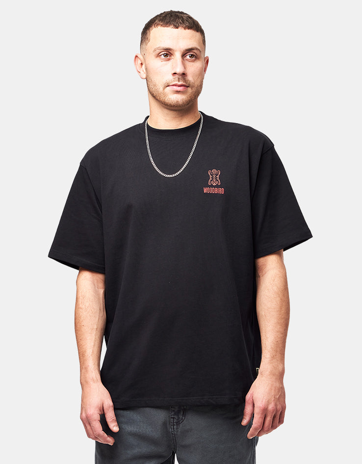 Woodbird Baine Tiger T-Shirt - Black