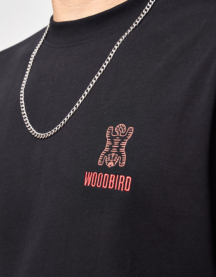 Woodbird Baine Tiger T-Shirt - Black