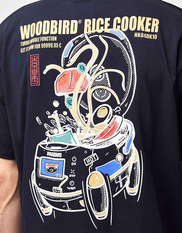 Woodbird Baine Cook T-Shirt - Dark Navy