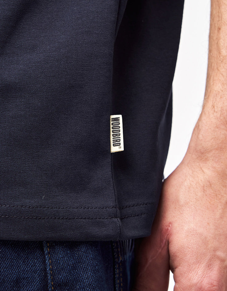 Woodbird Baine Cook T-Shirt - Dark Navy