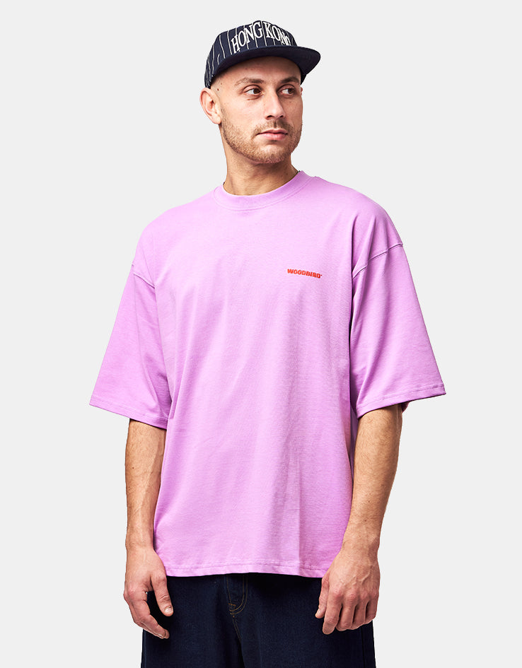 Woodbird Beam Tram T-Shirt - Dusty Violet