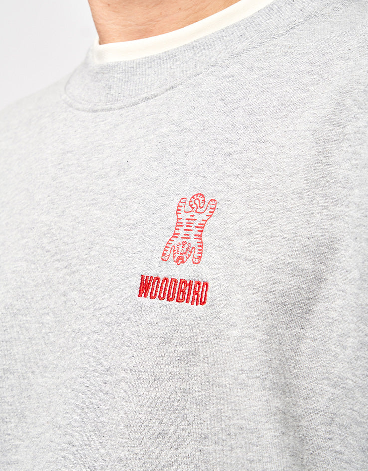 Woodbird Duke Tiger Crew - Grey Melange