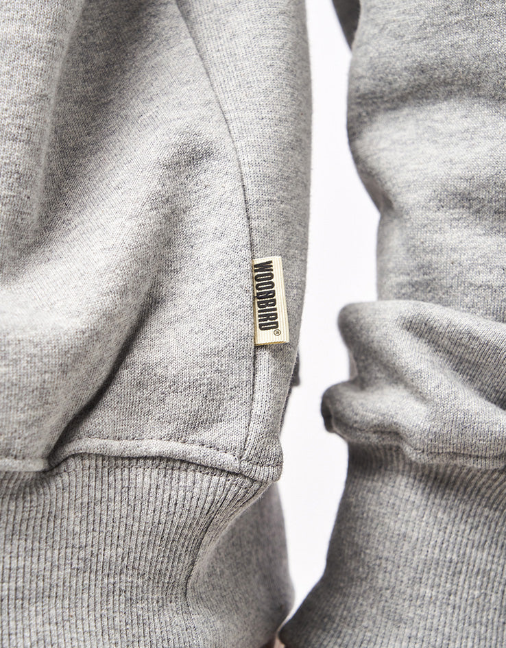 Woodbird Duke Tiger Crew - Grey Melange