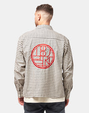 Woodbird Buzo EMB Check L/S Shirt - Off White