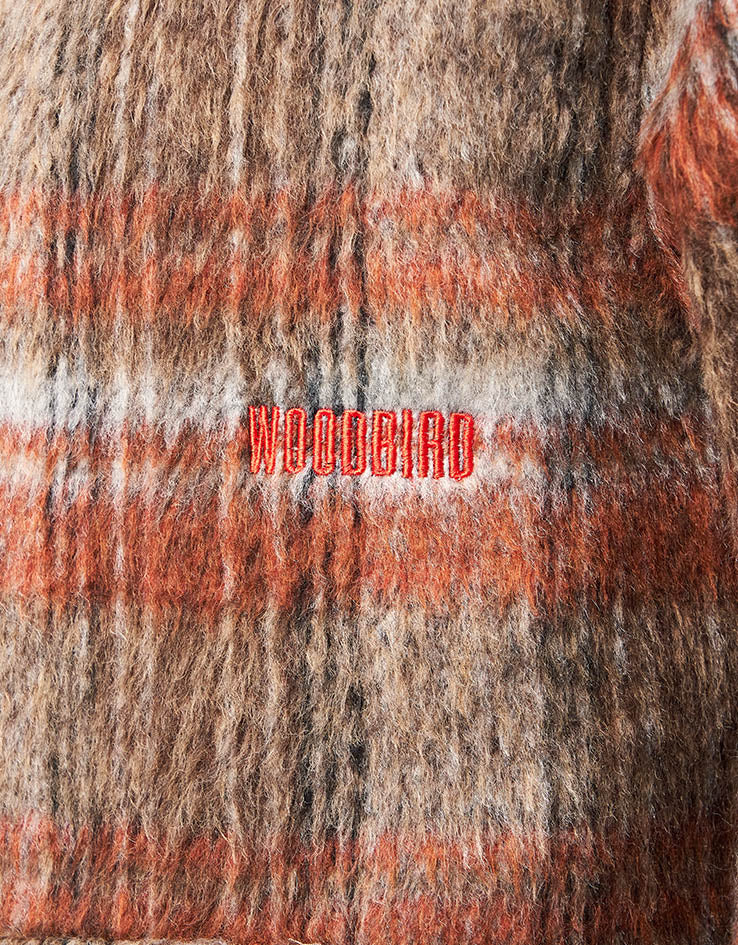 Woodbird Sheng Zip Hoodie Jacket - Burnt Red/Sand