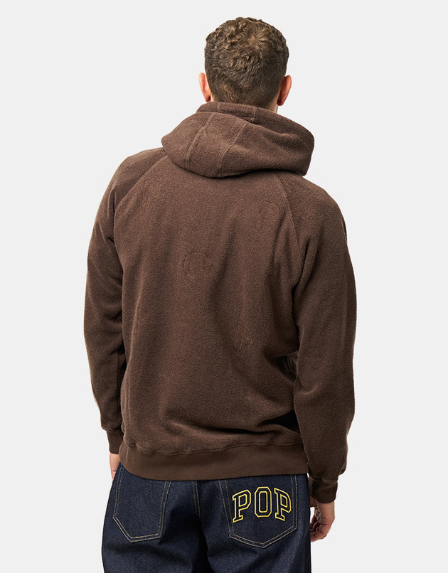 Pop Trading Company Outlined Logo Terry Pullover Hoodie - Delicioso