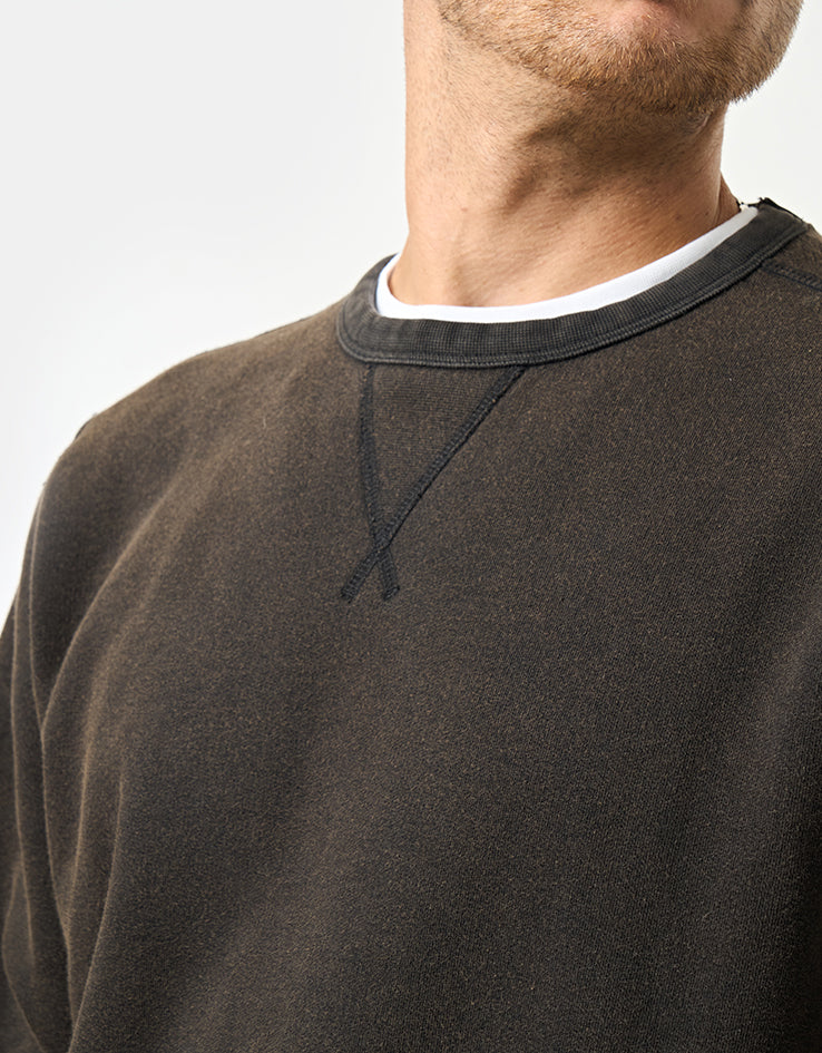 Pop Trading Company Fish Eye Crewneck Sweat - Washed Black