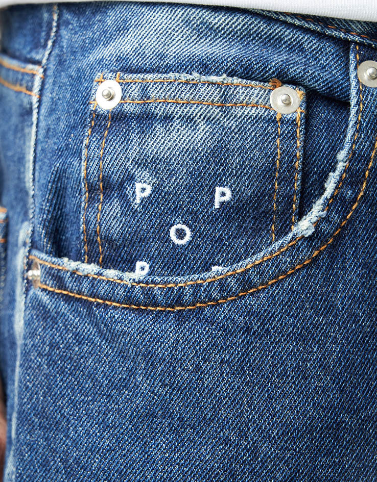 Pop Trading Company Drs Denim Pants - Distressed Denim