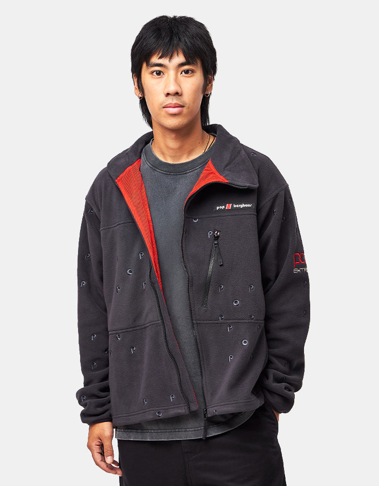 Pop Trading Company x Berghaus lhoste Fullzip Fleece - Black