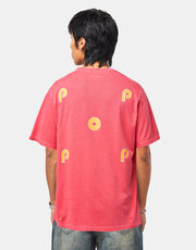 Pop Trading Company x Berghaus Logo T-Shirt - Washed Haute Red