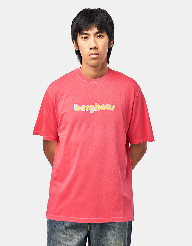 Pop Trading Company x Berghaus Logo T-Shirt - Washed Haute Red
