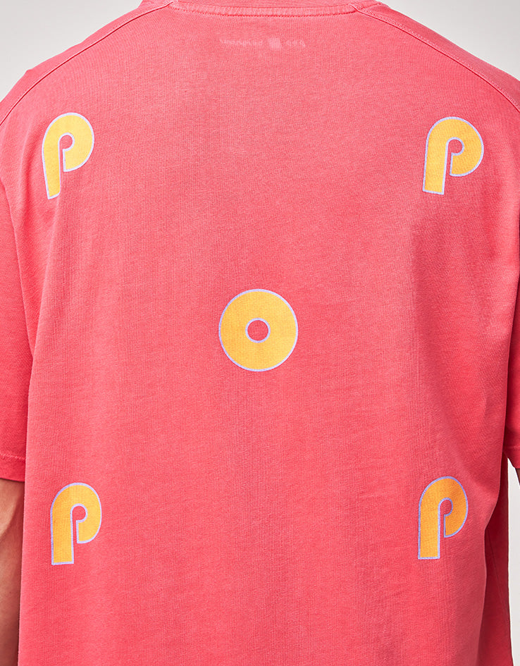 Pop Trading Company x Berghaus Logo T-Shirt - Washed Haute Red