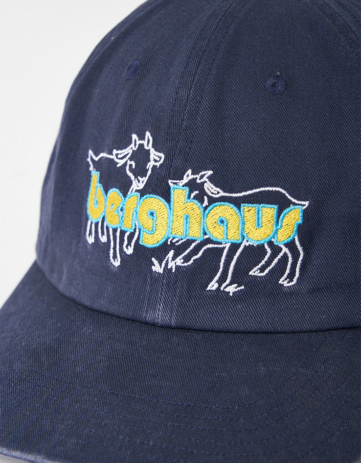 Pop Trading Company x Berghaus Six Panel Cap - Navy