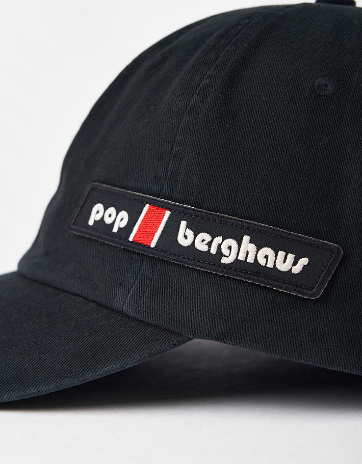 Pop Trading Company x Berghaus Six Panel Cap - Black