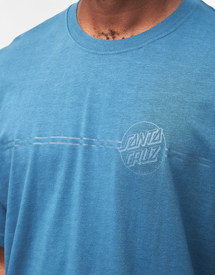 Santa Cruz Tonal Opus Dot Stripe T-Shirt - Dark Teal