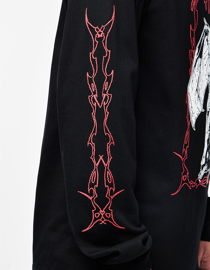 Dungeon Darkened Wings L/S T-Shirt - Black