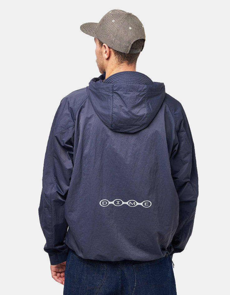 Dime MTL Crinkled Tech Windbreaker - Dark Navy