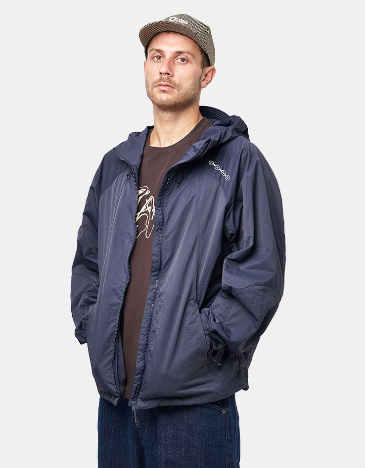 Dime MTL Crinkled Tech Windbreaker - Dark Navy