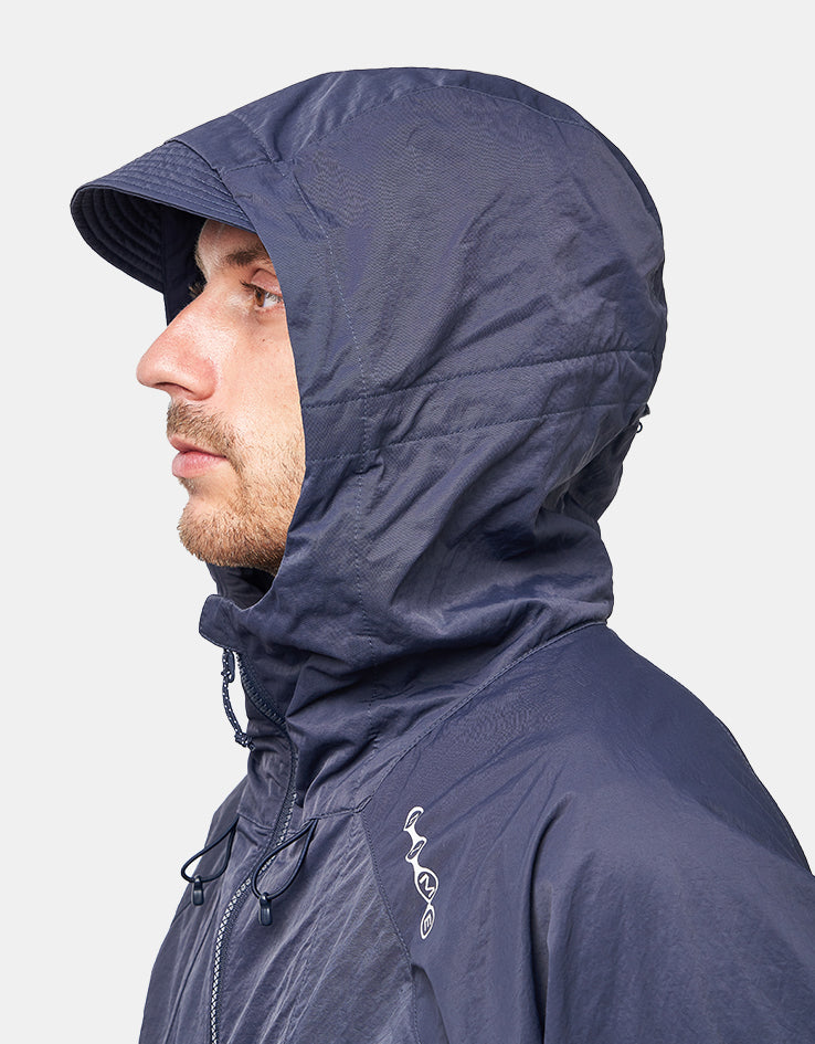 Dime MTL Crinkled Tech Windbreaker - Dark Navy