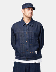 Dime MTL Pleated Denim Jacket - Indigo