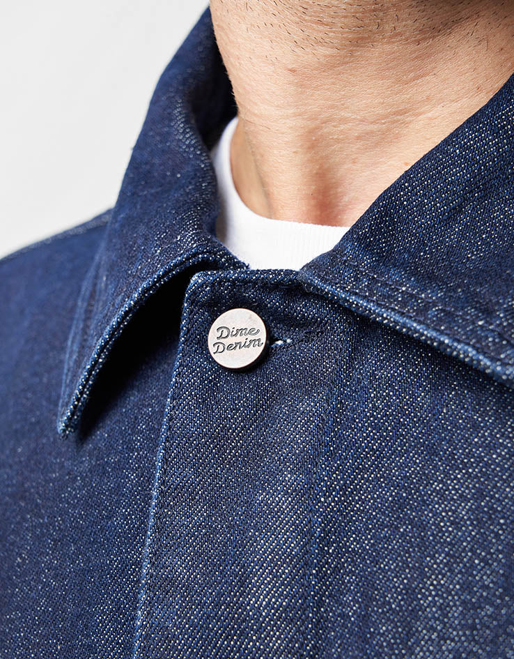 Dime MTL Pleated Denim Jacket - Indigo