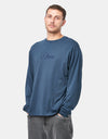 Dime MTL Cursive L/S T-Shirt - Navy