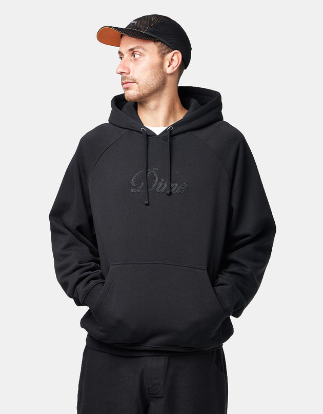 Dime MTL Cursive Pullover Hoodie - Black